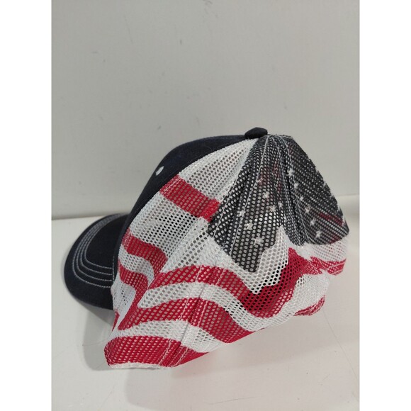 Cap America CSX Railroad Train Red, White, & Blue Mesh Back Adjustable Hat/Cap - Picture 3 of 8